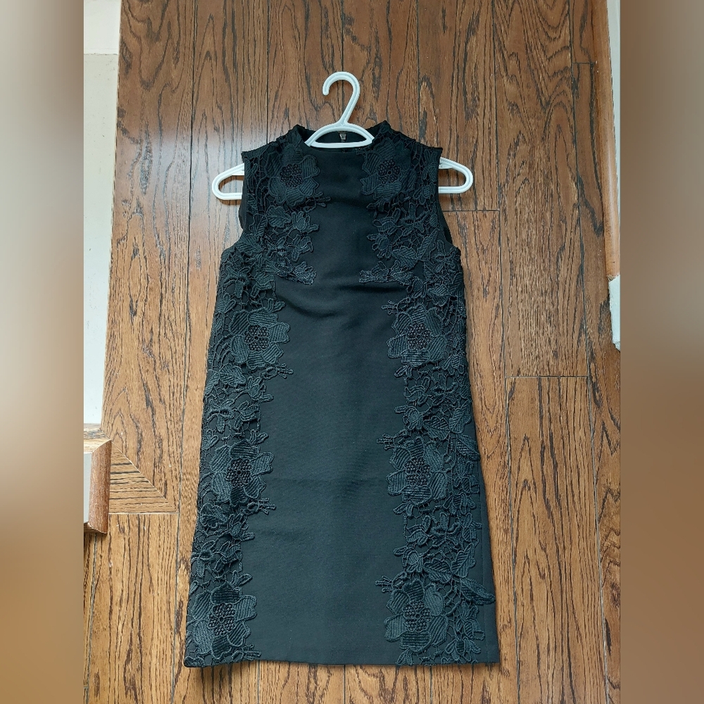 XS Dress Topshop Black with Lace - High neck classic design and fit